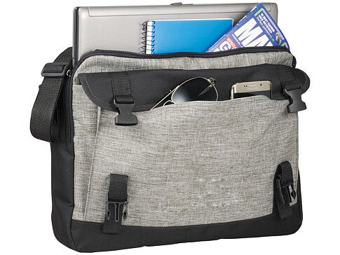 Сумка Buckle для ноутбука 15.6, серый/черный