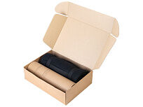 Подарочный набор с термосом и пледом Serenity, черный