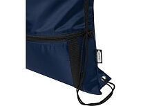 Изолированная сумка со шнурком Adventure объемом 9 л из переработанных материалов, соответствующих стандарту GRS, темно-синий