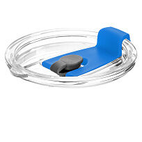 Крышка пластиковая к стакану стеклянному Mango, синяя