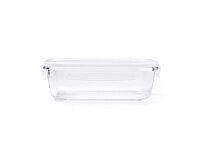 Ланч-бокс стеклянный с герметичной крышкой, 1л, прозрачный