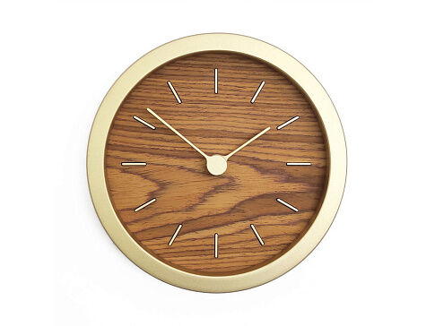 Часы настенные Gracie XS, натуральные с золотистым