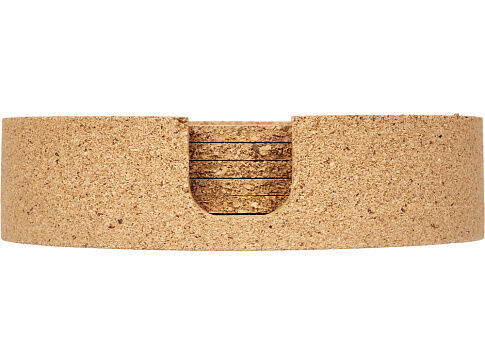 Набор костеров из пробки на подставке из пробки Krock