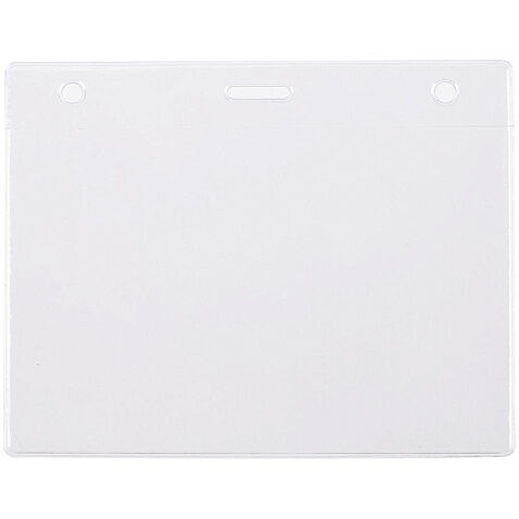 Карман для бейджа Lucid, горизонтальный, из фактурного ПВХ