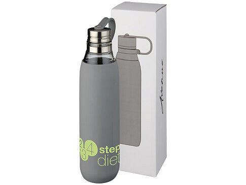 Стеклянная спортивная бутылка Oasis объемом 650 мл, серый