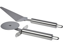 Tagly, набор для пиццы из 2 предметов, серебристый