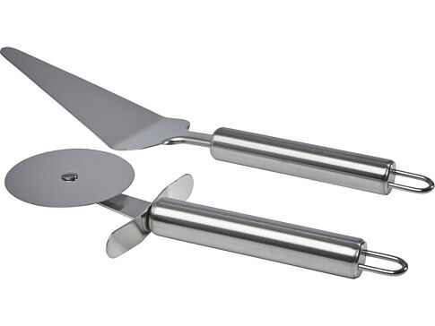 Tagly, набор для пиццы из 2 предметов, серебристый