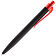 Ручка шариковая Prodir QS01 PRT-P Soft Touch, черная с красным