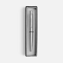 Ручка шариковая Poetica в футляре, серебристая