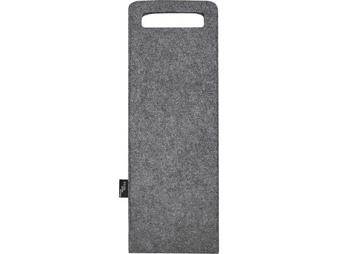 Felta Мешок для вина из переработанного фетра, сертифицированного согласно GRS, емкостью 75 мл - средне-серый