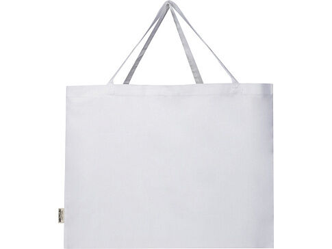 Odessa большая эко-сумка из переработанного хлопка, сертифицированного согласно GRS, плотностью 220 г/м² - Белый