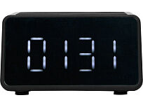 Беспроводная колонка с часами и функцией беспроводной зарядки Sentry, черный (P)