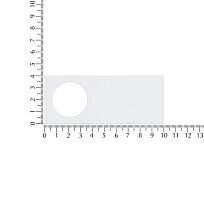 Лейбл из ПВХ с вырубкой «Круг», белый