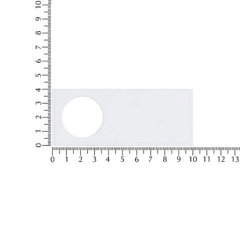 Лейбл из ПВХ с вырубкой «Круг», белый