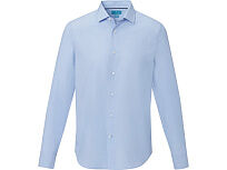 Cuprite Мужская рубашка с длинным рукавом, изготовленная из натуральных материалов, которые отвечают стандарту GOTS - Светло-синий