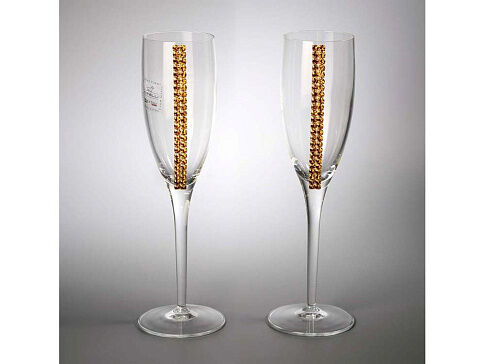 Бокалы для шампанского с кристаллами Swarovski Chinelli Бокалы для шампанского с кристаллами Swarovski Chinelli