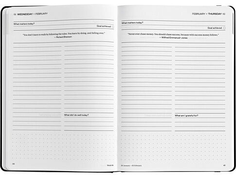 Ежедневник в твердом переплете формата A5 Karst, черный