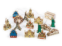 Ёлочная гирлянда с лампами в подарочной коробке Достопримечательности мира