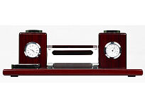 Настольный прибор Петронас: часы, термометр, подставки под ручки, визитки, скрепки, бумажный блок