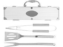 Набор для барбекю в кейсе: лопатка, щипцы, вилка Salvy (P)