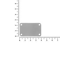 Шильдик металлический Furo, серебристый