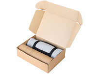 Подарочный набор с термосом и пледом Serenity, белый/серый