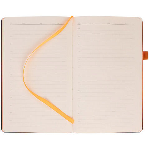 Ежедневник Ton Black, недатированный, черный с оранжевым