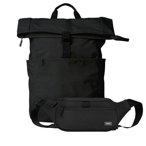 Подарочный набор Boston рюкзак + поясная сумка, черный Подарочный набор Boston рюкзак + поясная сумка, черный