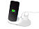 Складная зарядная станция с беспроводной зарядкой Flashport, 15 Вт, белый