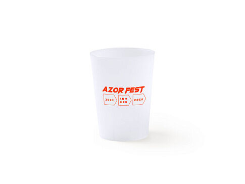 Многоразовая чашка PONTAL из гибкого полипропилена 500 мл, полупрозрачный