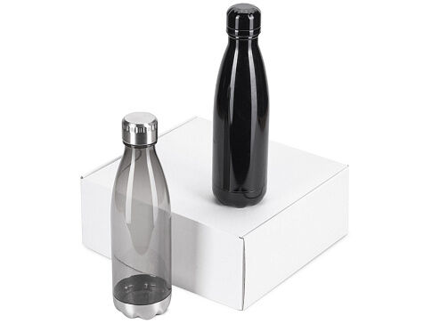 Подарочный набор с термосом и бутылкой Bottle set, черный