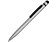 Ручка-стилус пластиковая шариковая Poke, серебристый/черный