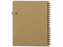 Блокнот Дейзи с ручкой, крафт/черный