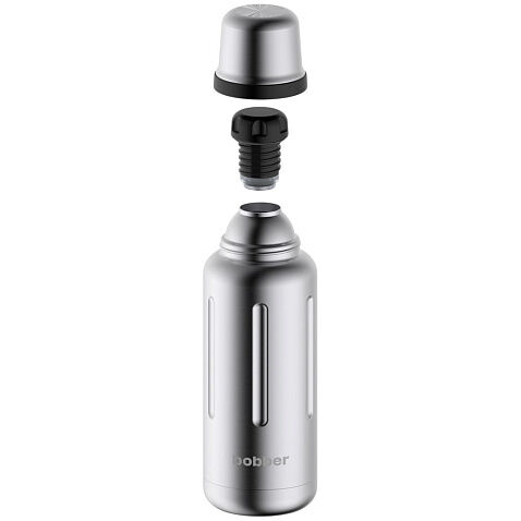 Термос Flask 1000, вакуумный, стальной матовый