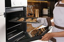 Прихватка-рукавица Keep Palms, серо-голубая