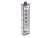 Умный сетевой фильтр HIPER IoT PS43/Wi-Fi 2,4 ГГц/4 розетки и 3 USB порта/2500Вт/10А IoT PS43