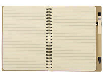 Блокнот Дейзи с ручкой, крафт/черный