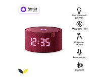 Умная колонка ЯНДЕКС Станция Мини с часами, 10 Вт, с Алисой, цвет: красный (YNDX-00020R)