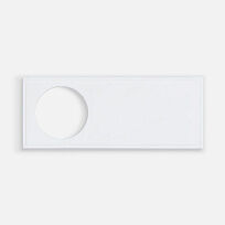 Лейбл из ПВХ с вырубкой «Круг», белый
