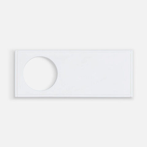 Лейбл из ПВХ с вырубкой «Круг», белый