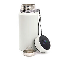 Термос Henzo с дисплеем и инфьюзером, светло-серый