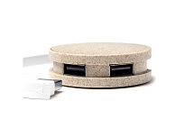 USB-хаб GOSPEK из пшеничного волокна, бежевый