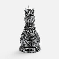 Свеча фигурная «Бюст лошади», серебристая