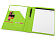 Папка для документов Делос, черный/зеленое яблоко (P)