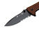 Нож складной Stinger, 80 мм (чёрный), материал рукояти: сталь/сандаловое дерево (коричневый)