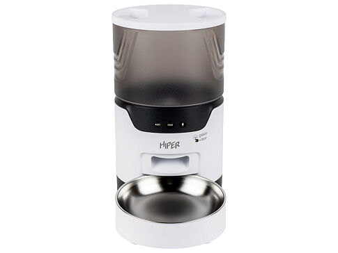 Умная Wi-Fi кормушка IoT Pet Feeder, 3000 мл, белый/черный