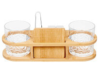Набор для виски на бамбуковой подставке Boulevardier (Р)