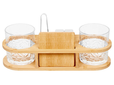 Набор для виски на бамбуковой подставке Boulevardier (Р)