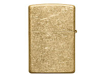 Зажигалка ZIPPO Classic с покрытием Tumbled Brass, латунь/сталь, золотистая, матовая, 38x13x57 мм