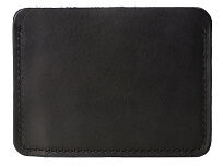Картхолдер кожаный для автодокументов, черный